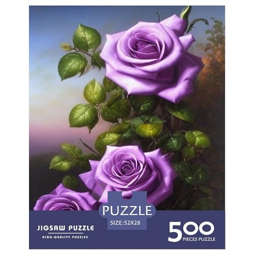 500-teiliges Kunst-Blumen-Puzzle für Erwachsene, Puzzle, Puzzle für Erwachsene, einzigartige Heimdekoration und Geschenke, 500 Teile (52 x 38 cm) von LMYmoney