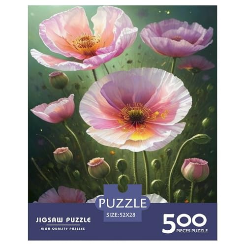 500-teiliges Kunst-Blumen-Puzzle für Erwachsene, Puzzle für Erwachsene, Alter 14+, 500 Teile (52 x 38 cm) von LMYmoney