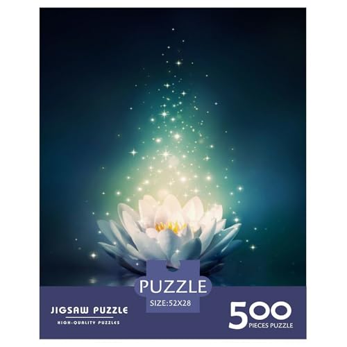 500-teiliges Kunst-Blumen-Puzzle für Erwachsene Teenager, Holzpuzzle, nachhaltiges Puzzle für Erwachsene | Spiele 500 Teile (52 x 38 cm) von LMYmoney