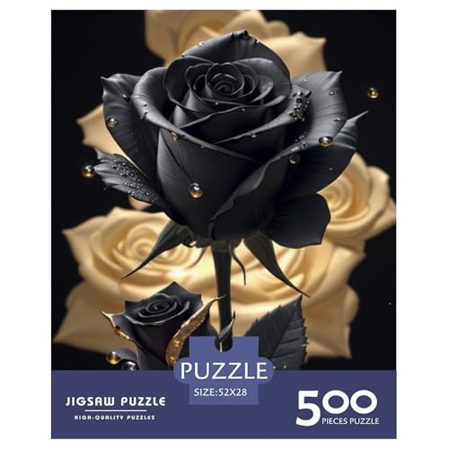 500-teiliges Kunst-Blumen-Puzzle für Erwachsene und Teenager, Lernspielzeug aus Holz, 500 Teile (52 x 38 cm) von LMYmoney