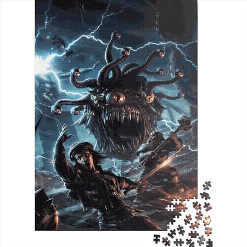 500-teiliges Monster-Handbuch für Erwachsene, schwierige Puzzles, Holzpuzzles für Teenager, Geschenke, Heimdekoration, Puzzle-Spielzeug, 500 Stück (52 x 38 cm) von LMYmoney