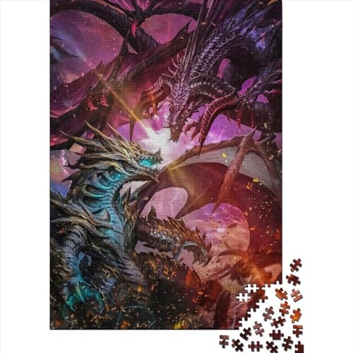 500-teiliges Monster Hunter World-Puzzle für Erwachsene Teenager, Holzpuzzles für Teenager-Geschenke, Entspannungspuzzles, Spiele, 500 Teile (52 x 38 cm) von LMYmoney