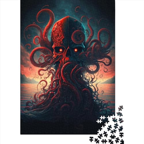 500-teiliges Octopus Island-Puzzle für Erwachsene und Teenager, Holzpuzzle für Kinder, Lernspiel, Herausforderungsspielzeug, 500 Stück (52 x 38 cm) von LMYmoney