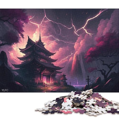 500-teiliges Puzzle, japanischer Tempel, Puzzles für Kinder, Puzzles, Lernspiel für Erwachsene, 500 Teile (52 x 38 cm) von LMYmoney