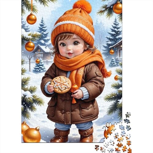 500-teiliges Puzzle für Kinder, Frohe Weihnachten, Puzzle für Kinder, Kartonpuzzle, Lernspiel für Erwachsene, 500 Teile (52 x 38 cm) von LMYmoney