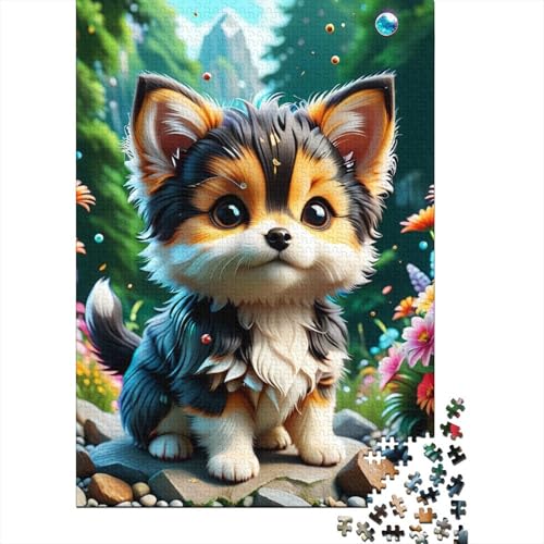 500-teiliges Puzzle mit Hundebaby, für Kinder und Teenager, Puzzles aus Holz, Familienaktivitäts-Puzzles, 500-teilig (52 x 38 cm) von LMYmoney