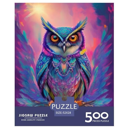 500-teiliges Puzzle mit Tierkunst und Vögeln für Erwachsene, Puzzle, Lernspiel, Herausforderungsspielzeug, 500 Stück (52 x 38 cm) von LMYmoney