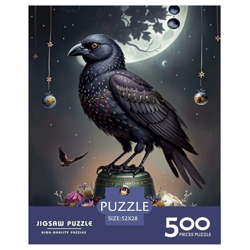 500-teiliges Puzzle mit Tierkunst und Vögeln für Erwachsene, Puzzle, Lernspiel, Herausforderungsspielzeug, 500 Stück (52 x 38 cm) von LMYmoney