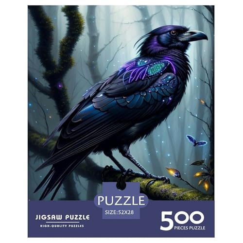 500-teiliges Puzzle mit Tierkunst und Vögeln für Erwachsene, Puzzle, Lernspiel, Herausforderungsspielzeug, 500 Stück (52 x 38 cm) von LMYmoney