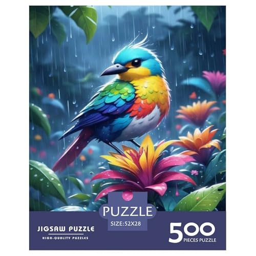 500-teiliges Puzzle mit Tierkunst und Vögeln für Erwachsene, Puzzle, Puzzle für Erwachsene, einzigartige Heimdekoration und Geschenke, 500 Teile (52 x 38 cm) von LMYmoney