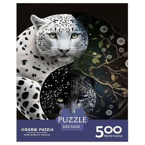 500-teiliges Yin-Yang-Art-Puzzle für Erwachsene, Puzzle, Puzzle für Erwachsene, einzigartige Heimdekoration und Geschenke, 500 Stück (52 x 38 cm) von LMYmoney