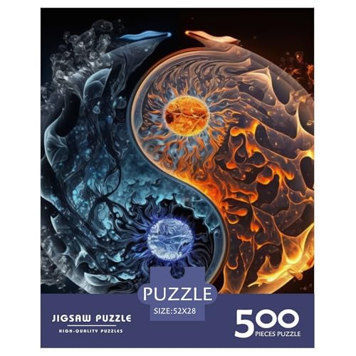 500-teiliges Yin-Yang-Art-Puzzle für Erwachsene Teenager. Puzzle für Familienspaß und Spieleabend. 500 Teile (52 x 38 cm) von LMYmoney