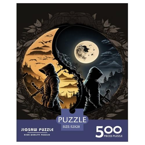 500-teiliges Yin-Yang-Art-Puzzle für Erwachsene und Teenager, 500 Teile (52 x 38 cm) von LMYmoney