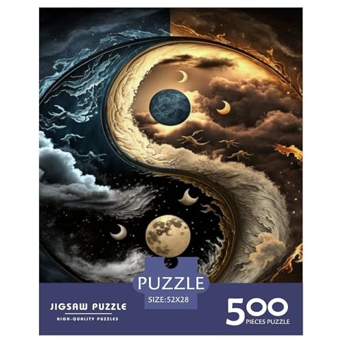 500-teiliges Yin-Yang-Art-Puzzle für Erwachsene und Teenager, 500 Teile (52 x 38 cm) von LMYmoney