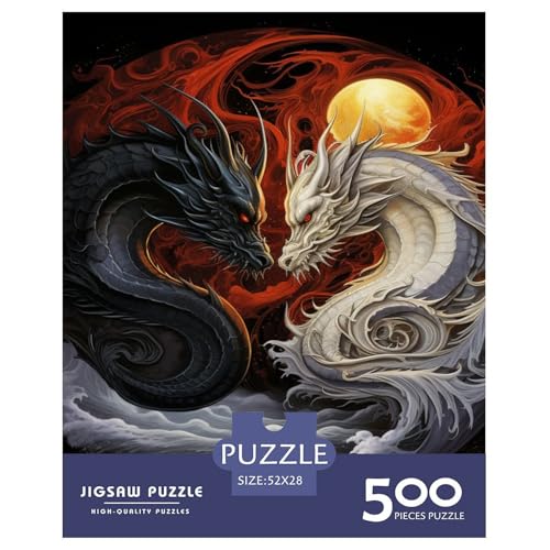 500-teiliges Yin-Yang-Art-Puzzle für Erwachsene und Teenager, 500 Teile (52 x 38 cm) von LMYmoney