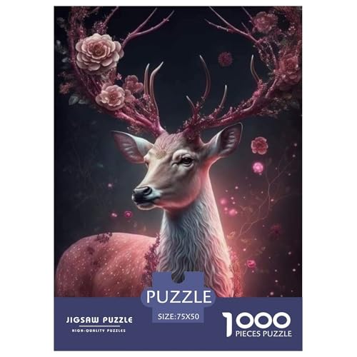 Animal Art Elch-Puzzle 1000 Teile für Erwachsene und Teenager ab 12 Jahren, 1000 Teile (75 x 50 cm) von LMYmoney