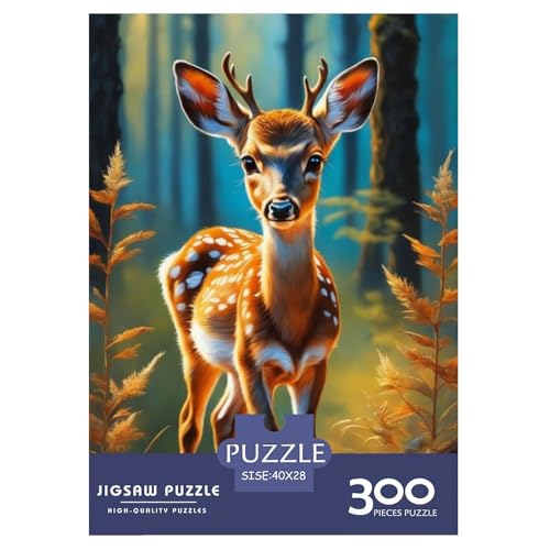 Animal Art Elch-Puzzle für Erwachsene und Jugendliche, 300 Teile, Holzpuzzle für Erwachsene, Puzzles für Jugendliche ab 12 Jahren, 300 Teile (40 x 28 cm) von LMYmoney