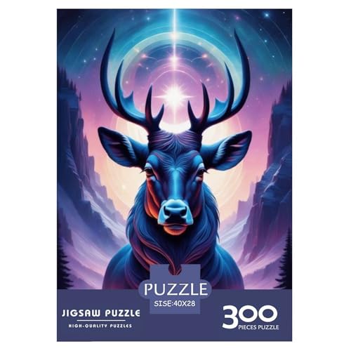 Animal Art Elch-Puzzles 300 Teile, Holzpuzzles für Erwachsene und Teenager, Familienspiel, 300 Teile (40 x 28 cm) von LMYmoney