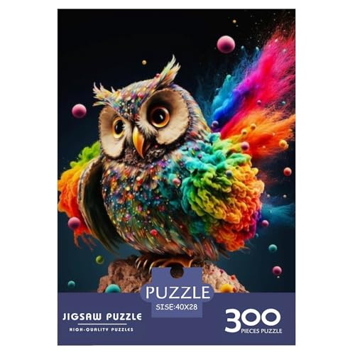 Animal Art Eulen-Puzzle für Erwachsene, 300 Teile, Puzzles für Erwachsene und Teenager ab 12 Jahren, 300 Teile (40 x 28 cm) von LMYmoney