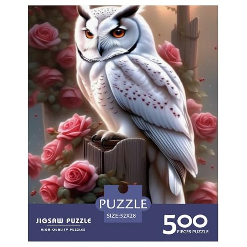 Animal Art Eulen-Puzzle für Erwachsene und Jugendliche, 500 Teile, Puzzle für Erwachsene, nachhaltige Puzzlespiele, 500 Teile (52 x 38 cm) von LMYmoney