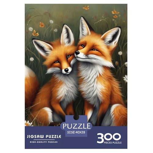 Animal Art Fox 300-teiliges Puzzle, Holzpuzzle für Teenager, lustiges Puzzle 300 Teile (40 x 28 cm) von LMYmoney