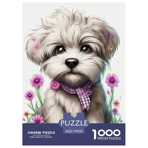 Animal Art Hundepuzzle für Erwachsene und Jugendliche, 1000 Teile, Puzzle für Erwachsene, nachhaltige Puzzlespiele, 1000 Teile (75 x 50 cm) von LMYmoney