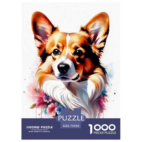 Animal Art Hundepuzzles für Erwachsene 1000 Teile, Puzzle für Erwachsene und Teenager, Familienspiel 1000 Teile (75 x 50 cm) von LMYmoney