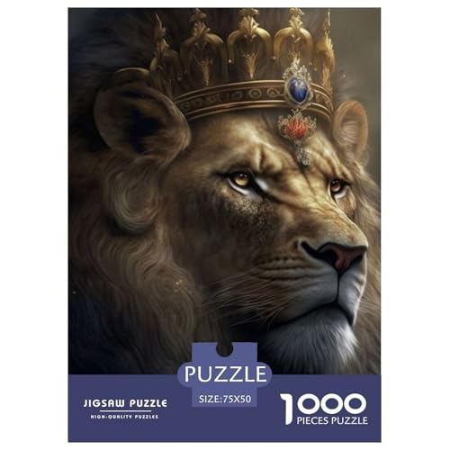 Animal Art Löwen-Puzzle für Erwachsene, 1000 Teile, Puzzle für Erwachsene und Teenager ab 12 Jahren, 1000 Teile (75 x 50 cm) von LMYmoney