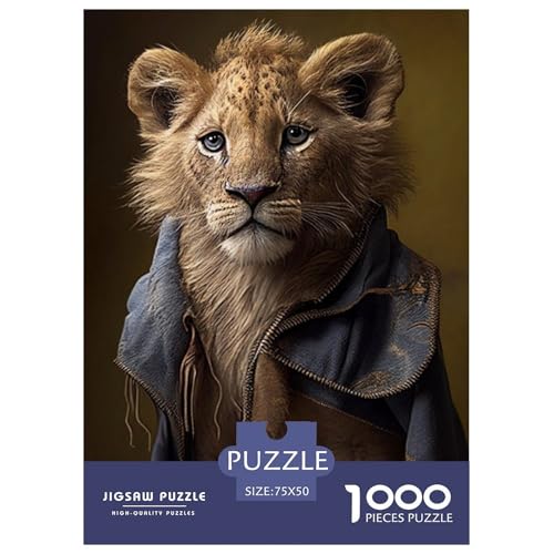 Animal Art Löwen-Puzzle für Erwachsene, 1000 Teile, Puzzle für Erwachsene und Teenager ab 12 Jahren, 1000 Teile (75 x 50 cm) von LMYmoney