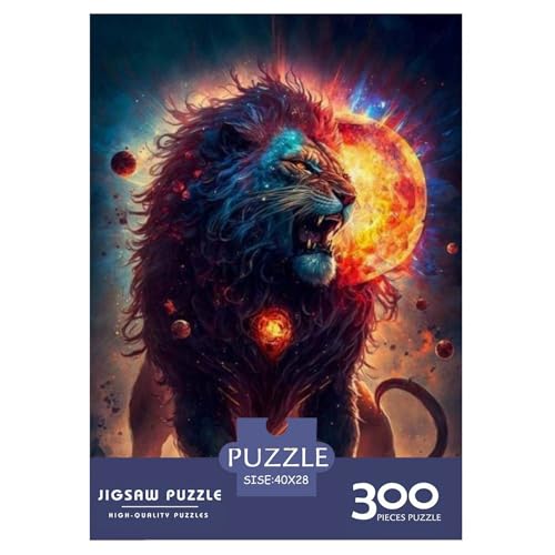 Animal Art Löwen-Puzzle für Erwachsene und Jugendliche, 300 Teile, Puzzle für Erwachsene, nachhaltige Puzzlespiele, 300 Teile (40 x 28 cm) von LMYmoney