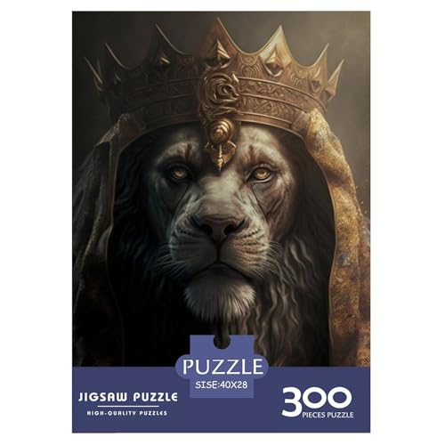 Animal Art Löwen-Puzzle für Erwachsene und Jugendliche, 300 Teile, Puzzle für Erwachsene, nachhaltige Puzzlespiele, 300 Teile (40 x 28 cm) von LMYmoney