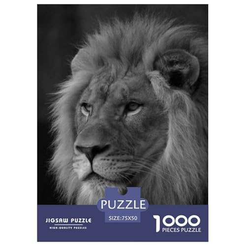 Animal Art Löwen-Puzzles 1000 Teile, Holzpuzzles für Erwachsene und Teenager, Familienspiel, 1000 Teile (75 x 50 cm) von LMYmoney