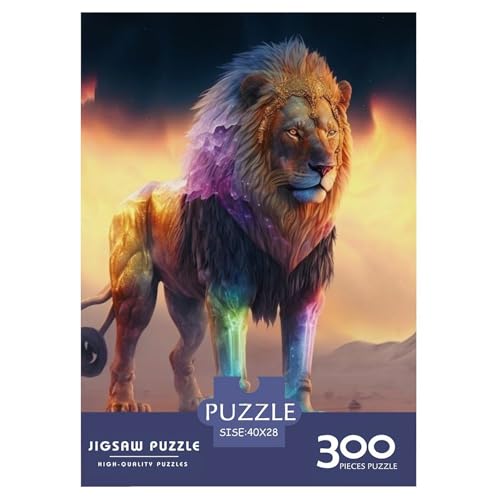 Animal Art Löwen-Puzzles für Erwachsene, 300-teiliges Puzzle für Teenager ab 12 Jahren, 300 Teile (40 x 28 cm) von LMYmoney