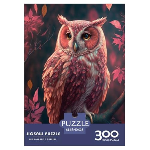 Animal Art Owl 300-teiliges Puzzle, Holzpuzzle für Teenager, lustiges Puzzle 300 Teile (40 x 28 cm) von LMYmoney