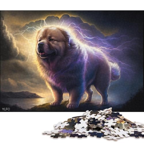 Art Chow-Chow-Hund Puzzle für Kinder 1000-teiliges Spielzeug Familienpuzzlespiele Geburtstagsgeschenke Lernpuzzle Jungen Mädchen 1000 Teile (75 x 50 cm) von LMYmoney