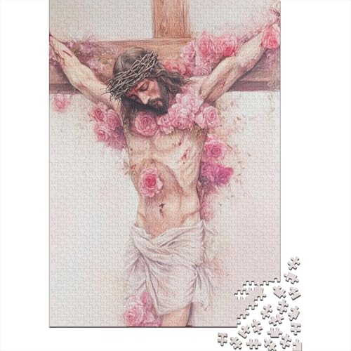 Art Christian Jesus Christliche religiöse Glaubenslehre Puzzle Präzises ineinander greifendes Puzzle aus 100% recycelter Pappe für Erwachsene und Kinder, 38 x 26 cm, 1000 Teile von LMYmoney