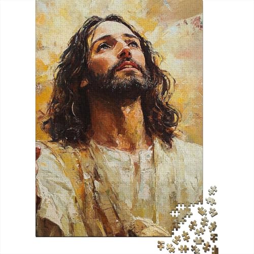 Art Christian Jesus Christliche religiöse Glaubenslehre Puzzle Präzises ineinander greifendes Puzzle aus 100% recycelter Pappe für Erwachsene und Kinder, 38 x 26 cm, 1000 Teile von LMYmoney