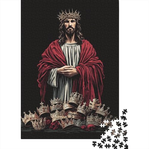 Art Christian Jesus Devoted Believers Puzzle Relax Challenge Toy 100 Prozent recycelte Pappe Puzzle für Erwachsene und Teenager 38x26cm/1000 Teile von LMYmoney