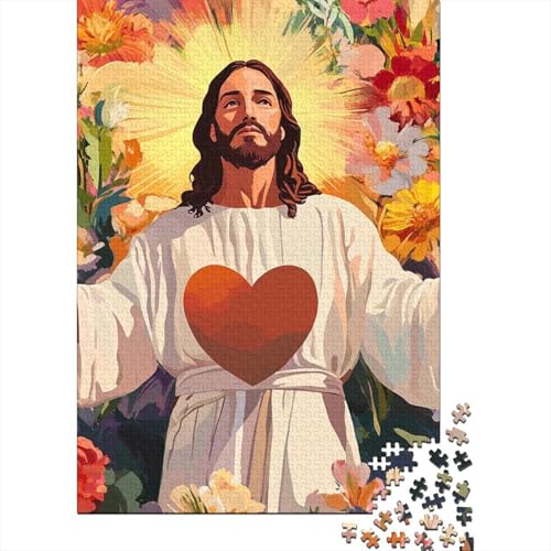 Art Christian Jesus Devoted Believers Puzzle Relax Challenge Toy 100 Prozent recycelte Pappe Puzzle für Erwachsene und Teenager 70x50cm/1000 Teile von LMYmoney