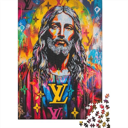 Art Christian Jesus Devoted Believers Puzzle Schwierig Schwer 100 Prozent Recyclingkarton Puzzle für Jungen oder Mädchen 38x26cm/1000Teile von LMYmoney