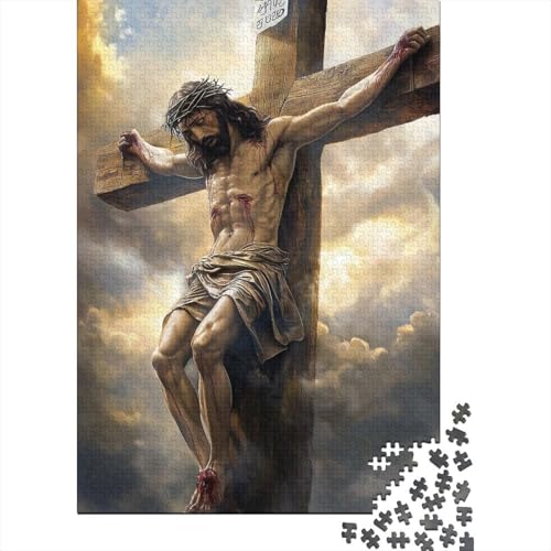 Art Christian Jesus Ostergeschenke Puzzlespaß, 100 Prozent Recyclingkarton, Puzzle für Kinder und Erwachsene ab 12 Jahren, 38 x 26 cm, 1000 Teile von LMYmoney