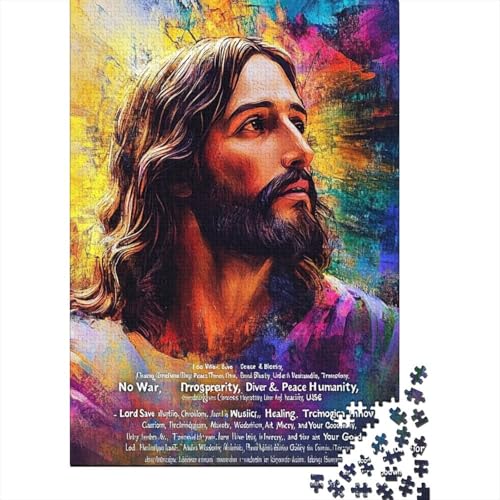 Art Christian Jesus Ostergeschenke Puzzlespaß, 100 Prozent Recyclingkarton, Puzzle für Kinder und Erwachsene ab 12 Jahren, 38 x 26 cm, 1000 Teile von LMYmoney