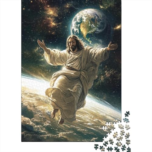 Art Christian Jesus Puzzle, 100 Prozent Recycling-Karton, rechteckiges Puzzle für Kinder und Erwachsene ab 12 Jahren, 38 x 26 cm, 1000 Teile von LMYmoney