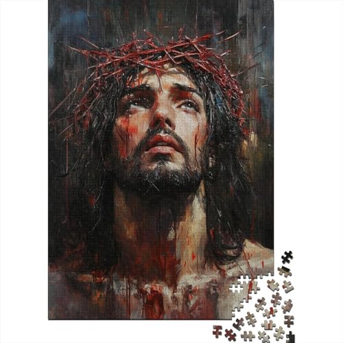 Art Christian Jesus Puzzle, herausfordernd und knifflig, 100% recycelter Karton, Puzzle für Damen und Herren, 38 x 26 cm, 1000 Teile von LMYmoney