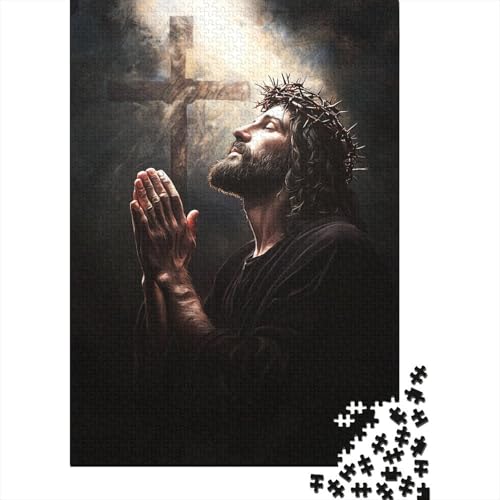 Art Christian Jesus Puzzle, rechteckige Pappe, Beste Puzzles für Kinder ab 12 Jahren, 1000 Teile (75 x 50 cm) von LMYmoney