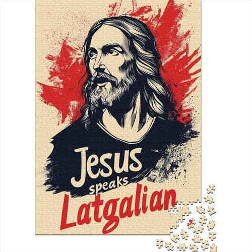 Art Christian Jesus Puzzle, schwierige Herausforderung, 100% recycelte Pappe, Puzzle für Kinder und Erwachsene ab 12 Jahren, 38 x 26 cm, 1000 Teile von LMYmoney