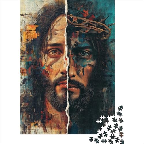 Art Christian Jesus Puzzle, schwierige Herausforderung, 100% recycelte Pappe, Puzzle für Kinder und Erwachsene ab 12 Jahren, 38 x 26 cm, 1000 Teile von LMYmoney