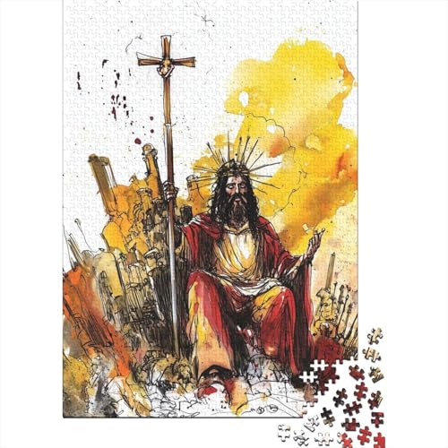 Art Christian Jesus Puzzle Anspruchsvolles und kniffliges Puzzle aus 100 Prozent recycelter Pappe für Damen und Herren, 70 x 50 cm, 1000 Teile Art Christian Jesus Puzzle Anspruchsvolles und kniffliges Puzzle aus 100 Prozent recycelter Pappe für Damen und Herren, 70 x 50 cm, 1000 Teile von LMYmoney