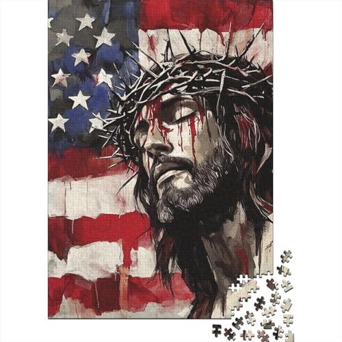 Art Christian Jesus Puzzle für Erwachsene, Heimdekoration, Beste Puzzles für Erwachsene und Kinder, 1000 Teile (75 x 50 cm) von LMYmoney