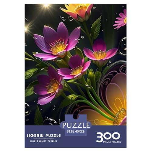 Art Flowers 300-teiliges Puzzle für Teenager, Geschenke, Holzpuzzle, Puzzle für Erwachsene, Lernspiele für zu Hause, DIY-Spielzeug, 300 Stück (40 x 28 cm) von LMYmoney